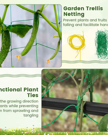 Giantex Cucumber Trellis, Trellis for Climbing Plants Outdoor