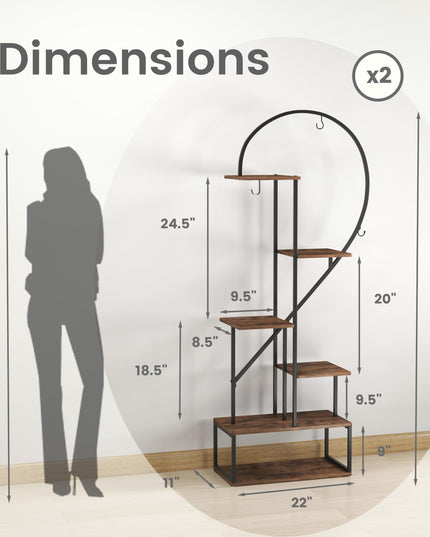 Giantex 6 Tier Tall Plant Stand Indoor for Living Room Balcony