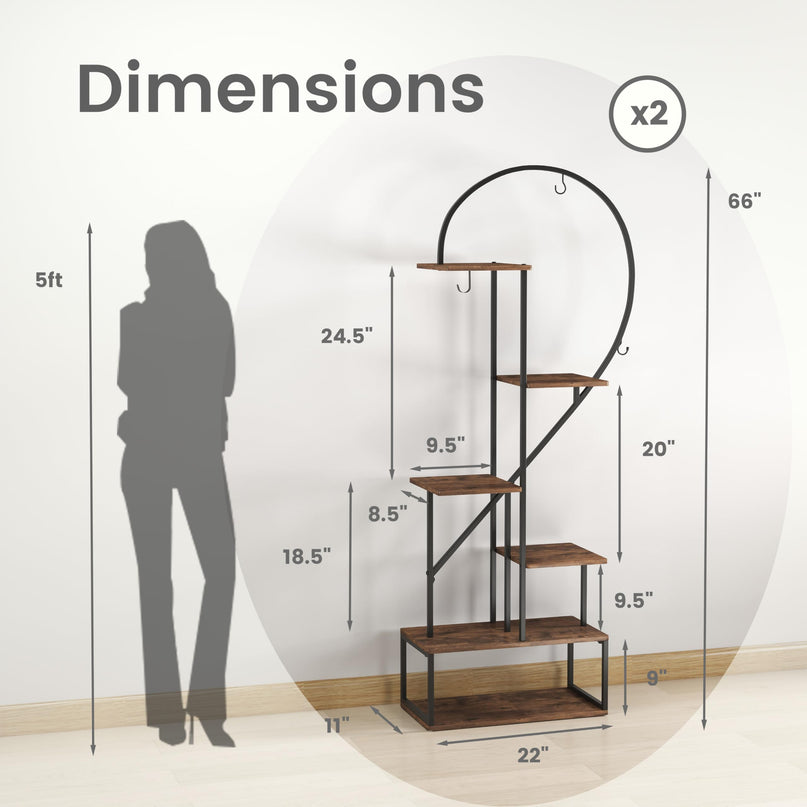 Giantex 6 Tier Tall Plant Stand Indoor for Living Room Balcony