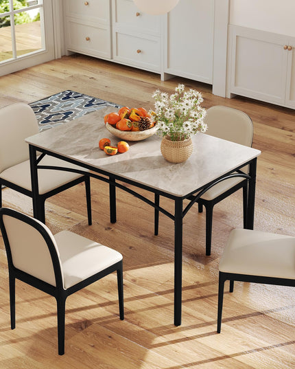 Giantex 43" x 28" Dining Table with Large Faux Marble Tabletop