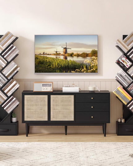 GIANTEX 9-Tier Tree Bookshelf with Drawer for Home Office