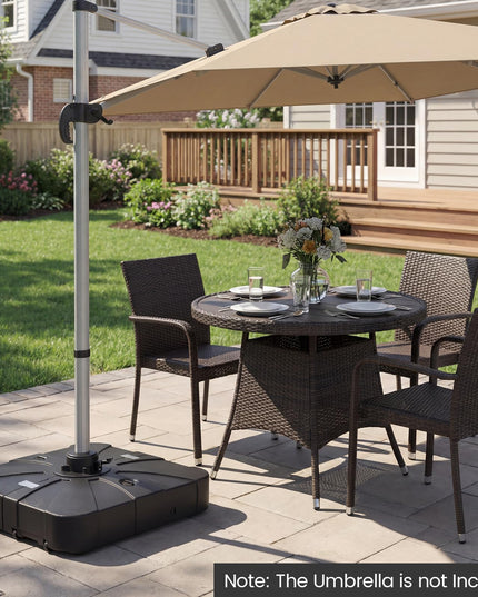 Pied de parasol déporté Giantex 285 lb pour parasols de 2,4 à 3 m