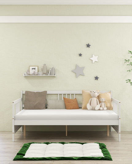 Giantex Full Size Daybed, Wooden Daybed Sofa Bed Frame with Wood Slat Support for Kids Teens (Full)
