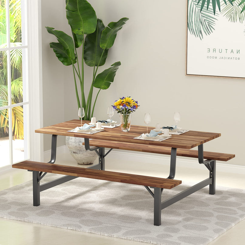 Giantex Picnic Table Bench Set for 6 or 4 Persons