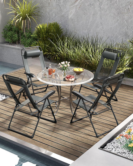 Giantex Folding Patio Chairs Set