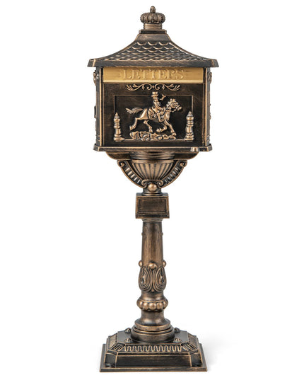 Cast Aluminum Mailbox with Post - Giantex