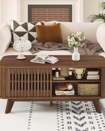 Giantex Rectangle Coffee Table with Storage