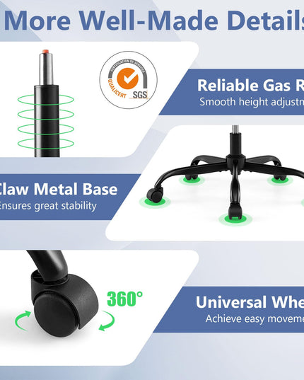 Giantex Ergonomic Desk Chair with Rotating Headrest & Adjustable Lumbar Support