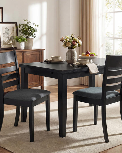 Giantex Wooden Upholstered Kitchen Chair w/Rubber Wood Frame (2/4)