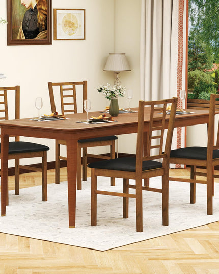 Giantex Lot de 2/4 chaises de salle à manger en bois avec dossier ajouré
