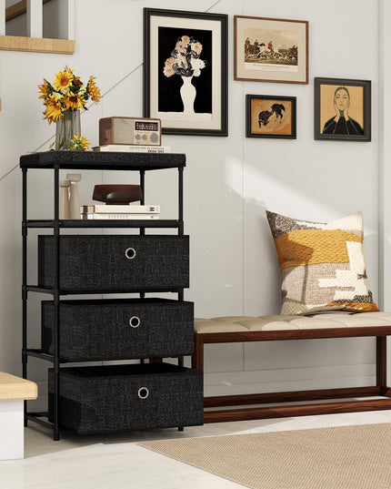 Giantex 3-Drawer Storage Cabinet Slim Storage Organizer