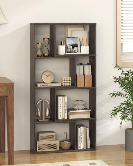 Giantex 8-Cube Geometric Bookshelf Set of 1/2, 4-Tier High Bookcase, 48" Modern Storage Organizer