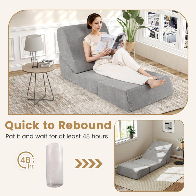 Giantex 3 in 1 Folding Sofa Bed for Living Room Bedroom Office Apartment