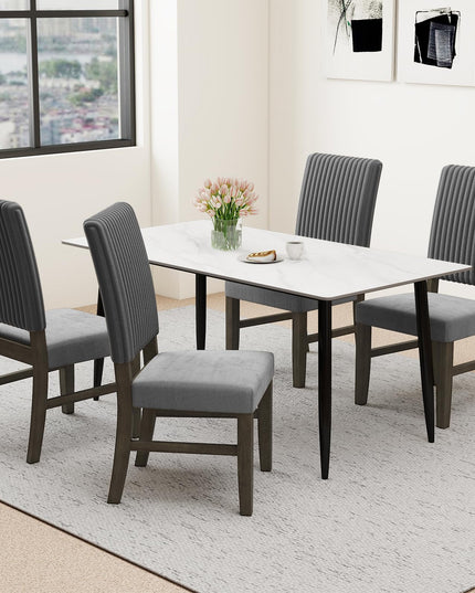 Giantex Dining Chairs Set of 2/4 with Rubber Wood Legs