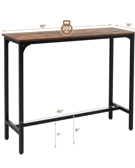 Giantex 48" Narrow Console Table - Long Bar Table, Rectangular Kitchen Dining Table