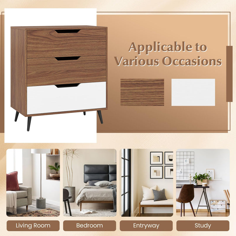 Giantex 3-Drawer Dresser Chest of Drawers