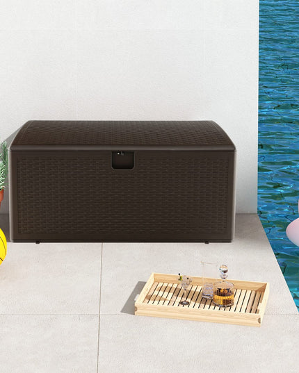 Giantex Patio Deck Box - Outdoor Storage Bin with Flip Lid, Lock Hole, 31-130 Gallons