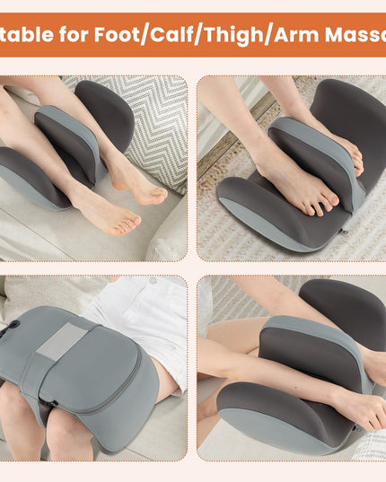 Giantex Foot Massager, Calf Massager with Heat, 3 Massage Intensity, Vibration, Detachable Middle Sponge