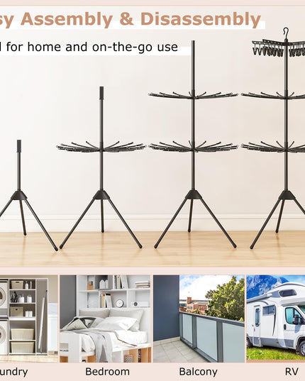 Giantex Tripod Clothes Drying Rack for Laundry Room