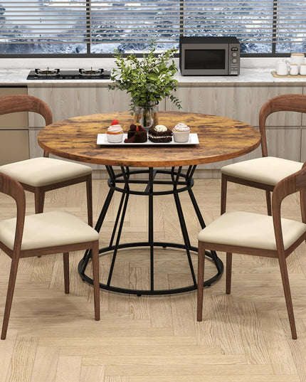 Giantex 47" Farmhouse Kitchen Table with Sturdy Metal Frame