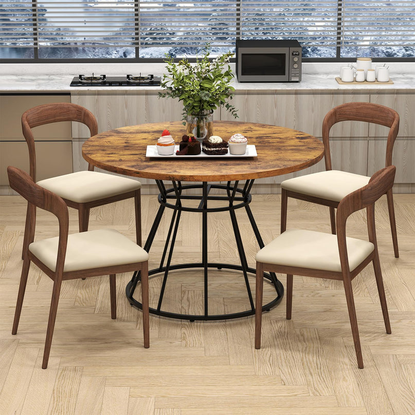 Table de cuisine de ferme Giantex 47" avec cadre métallique robuste