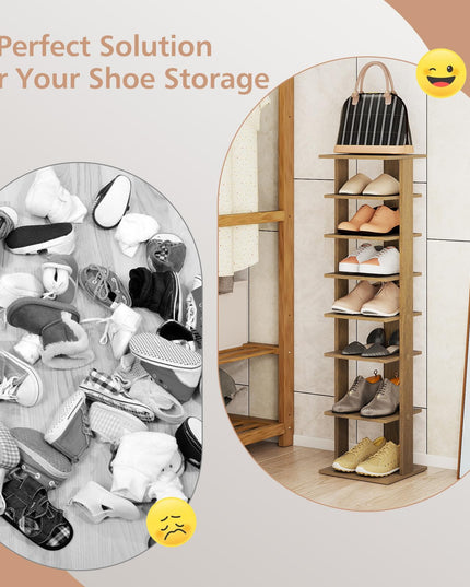 Giantex 8 Tier Vertical Shoe Rack for Living Room