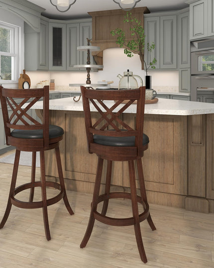 360° Swivel Barstools Set of 2 - Giantex