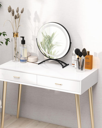CHARMAID LED Makeup Mirror, 16 inch Lighted Vanity Mirror with Lights, 3 Color Lighting Modes