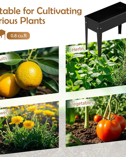 Giantex Metal Raised Garden Bed with Legs(24”x11”x18”)