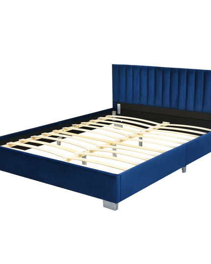 Giantex Upholstered Bed Frame, Full/Queen Size Modern Platform Bed