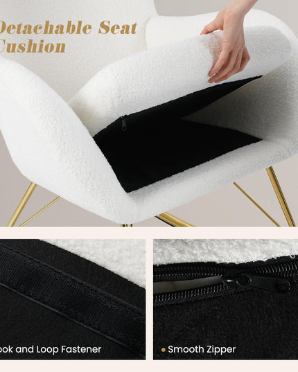 Giantex Rocking Chair Nursery Upholstered Glider Rocker