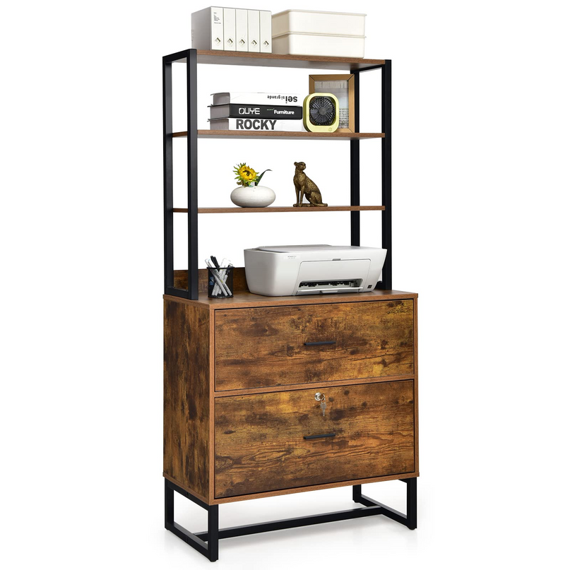 Giantex Lateral File Cabinet with 2 Drawers with Lock