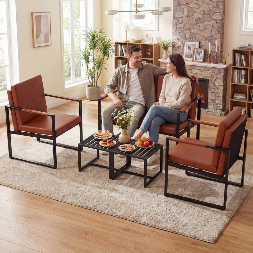 Giantex Modern Accent Chair Set of 2 for Living Room