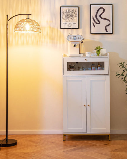 Giantex Boho Floor Lamp with Handwoven Paper Rope Shade