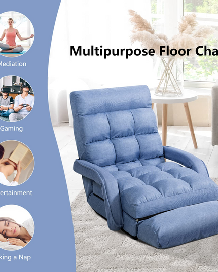 Giantex Chaise Lounge Chair Indoor Multipurpose Folding Armchair Couch Lounger