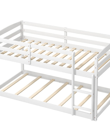 Giantex Solid Wood Twin Over Twin Bunk Bed Frame