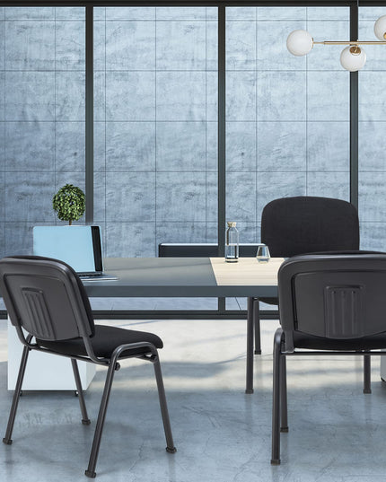 Giantex 10-Pack Conference Chair Set - Stackable Guest Chair with Metal Frame