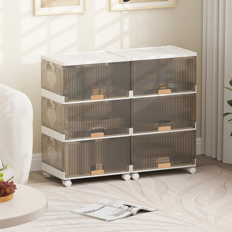 Giantex 3 Tier Stackable Storage Bins with Lids