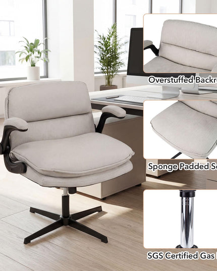 Giantex Ergonomic Criss Cross Chair with Flip-up Arms