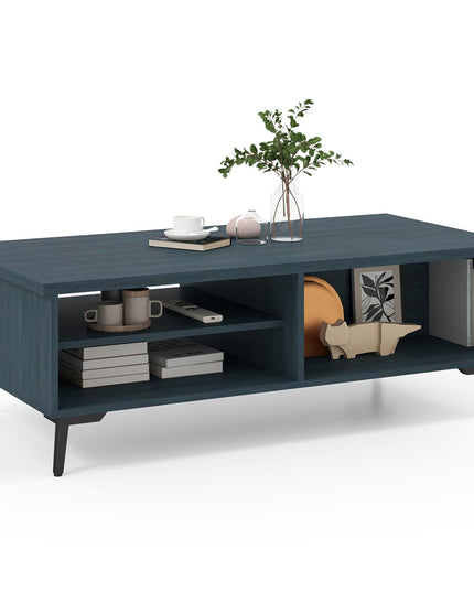 Giantex Mid Century Modern Coffee Table with Storage Shelves