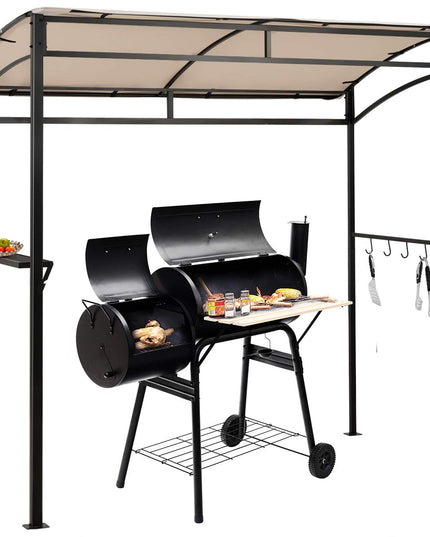 Giantex 7x4.4ft Grill Gazebo, Patio Outdoor Backyard BBQ Canopy Shelter