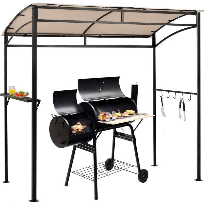 Giantex 7x4.4ft Grill Gazebo, Patio Outdoor Backyard BBQ Canopy Shelter