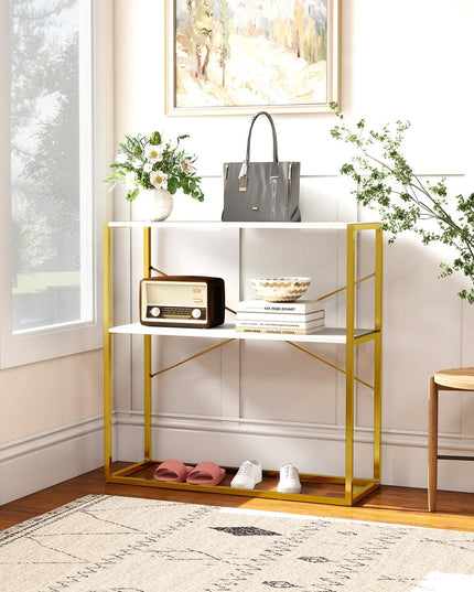 Giantex 36" Console Table with Open Storage Display Shelves and Heavy Duty Metal Frame