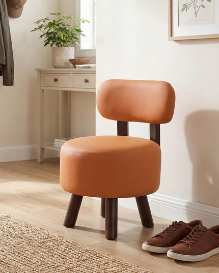 Giantex Small Footrest Stools Set of 2 Round Ottoman
