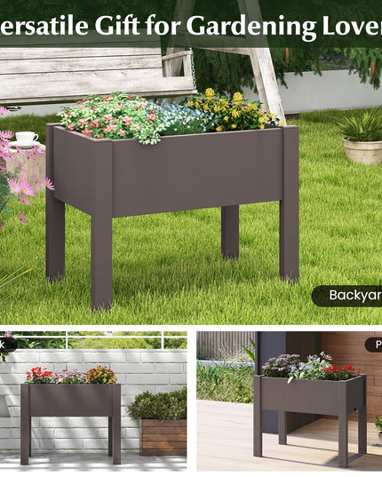 Giantex Raised Garden Bed with Legs, Self-Watering Planter Box with Water Level Indicator