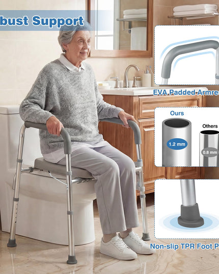 Giantex Raised Toilet Seat with Handles