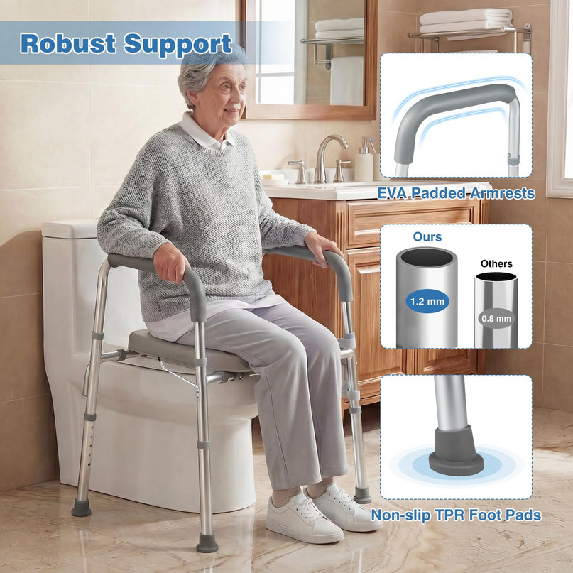 Giantex Raised Toilet Seat with Handles