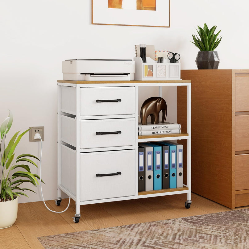 Giantex File Cabinet Printer Stand with Storage for Home Office Organization