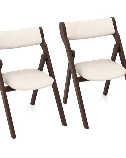 Giantex Folding Dining Chairs, Upholstered Kitchen Chairs w/Comfy Padded Backrest & Seat