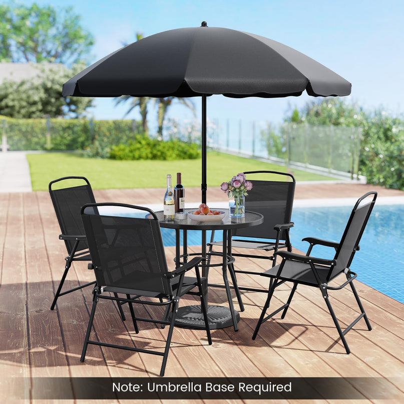 Giantex 6 Pieces Outdoor Dining Set for Lawn